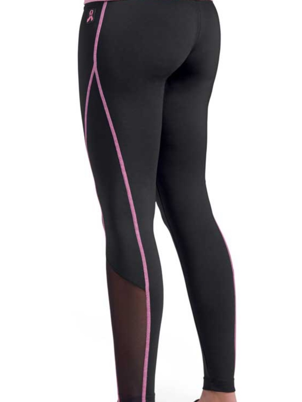Harley-Davidson® Women's Pink Label Performance Leggings - Black/Pink 99059-20VW - Picture 4 of 5